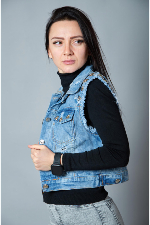Джинсова жилетка 3393